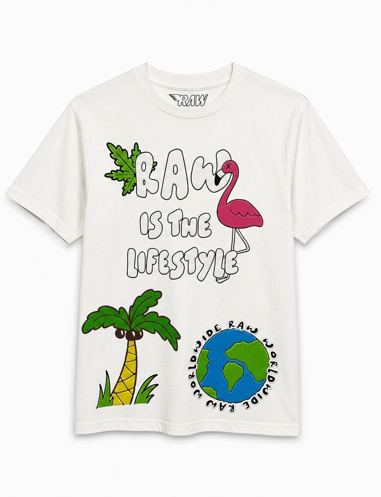 Rawalty White T-Shirt with Graphic